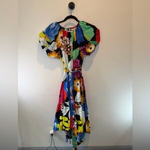 Christopher John Rogers x Target Multicolor Floral Puff-Sleeve Maxi Dress